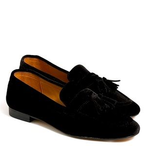 J Crew Velvet tassel loafers BU505